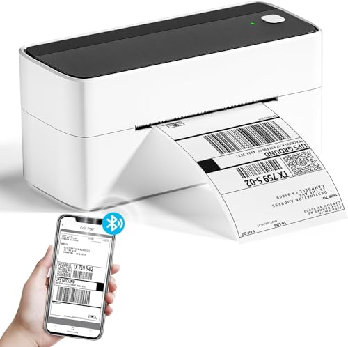Phomemo Thermal Shipping Label Printer 241BT Black White - color: White