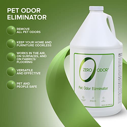 Zero Odor Pet Odor Eliminator Refill for Cat & Dog Urine, Carpet, 128 oz - size: 128 Fl Oz (Pack of 1)