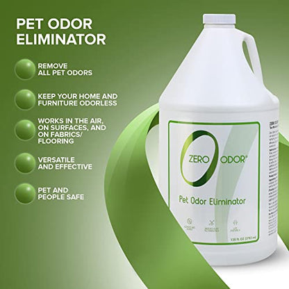 Zero Odor Pet Odor Eliminator Refill for Cat & Dog Urine, Carpet, 128 oz - size: 128 Fl Oz (Pack of 1)