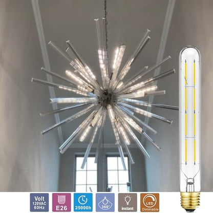 8.9 Inch E26 LED Light Bulb 8W Dimmable E26 Tubular Bulb 75 Watt - color: 8w=75w Cool White 5000k