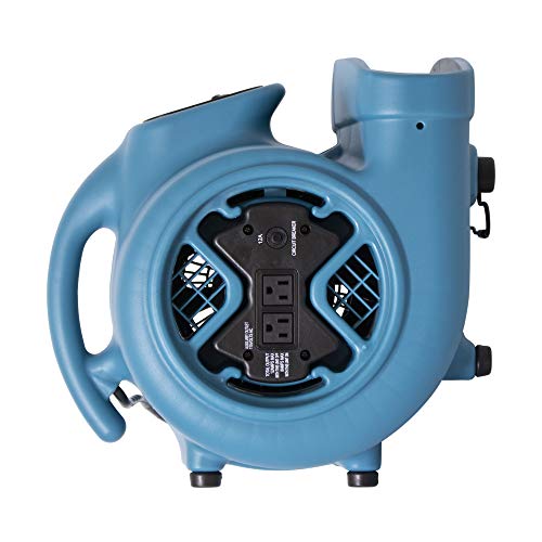 XPOWER P-600A Pro 1/3HP 2600 CFM Centrifugal Air Mover, Carpet Dryer, Floor Fan, Blower, for Water Damage Restoration, Janitorial, Plumbing, Home Use