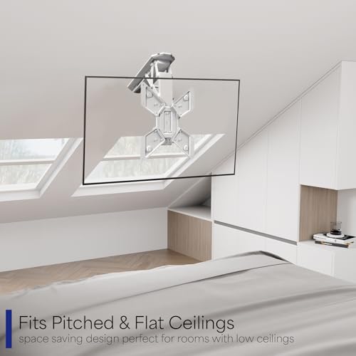 VIVO White Electric Ceiling TV Mount for 23-55 in Screens, MOUNT-E-FD55W - color: White, size: 23" to 55" Screens