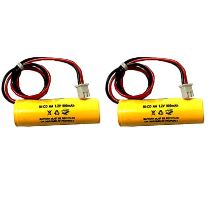 (2 Pack) AA900mAh 1.2V Unitech BST DAA900BT AA Ni-CD 900mAh MINBO AA-1000 Exit Sign Emergency Light KR-AA900MAH Batteryhawk LLC Fire Exit Battery - color: 129BHJC2P