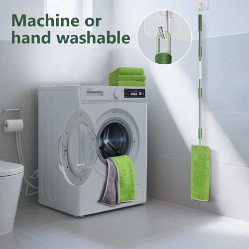 Masthome Microfiber Flat Mop for Hardwood, Laminate Floor Cleaning - color: Green Professional