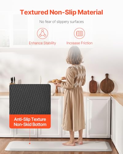 VEVOR Fall Mat for Elderly, 3/4-inch Thickened Fall Prevention Pad with Beveled Edge, Anti-Slip Bedside Safety Floor Mat for Seniors, Handicaps, Patients (24 x 70 inch) - size: 3/4 inch