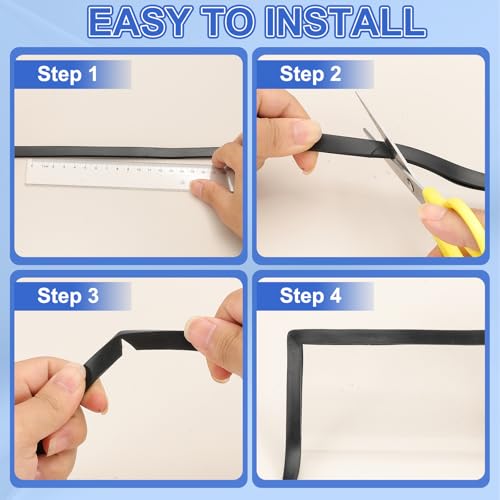 YOKIVE Clear Rubber U Channel Edge Trim, Silicone Door Seal Strip 1/4" Slot Fit for 7/32"-9/32" Edge | Metal Edge Guard Protector Great for Plywood, Glass, Sheet Metal (10-Feet)