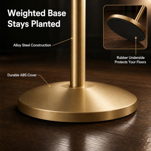 Crowd Control Warehouse CCW 7 X 11 Inch Vertical Pedestal Floor Sign Frame - color: Satin Brass, size: 7 x 11 Inch Vertical