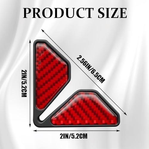 2PCS Car Door Corner Guards, Car Door Edge Guards, Carbon Fiber Anti-Collision Vehicle Corner Protector, Auto Accessories Self-Adhesive Edge Protection Cover for Most Vehicles (Red) - color: Red