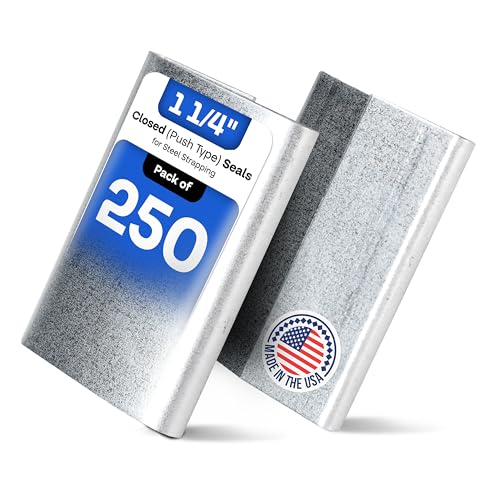 IDL Packaging 1-1/4" Closed (Push) Seals for Steel Strapping, Pack of 250 - color: Closed (Push), size: 1 1/4"