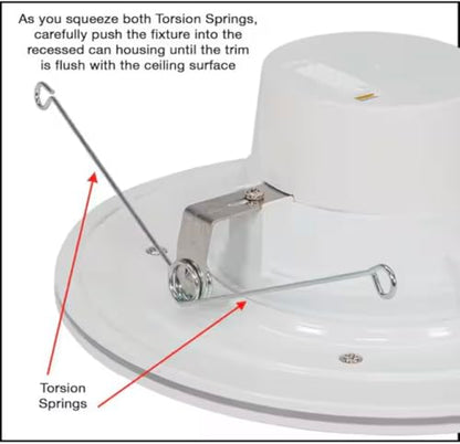 Commercial Electric 6 in. White Integrated LED Recessed Downlight with Nightlight Trim (2)
