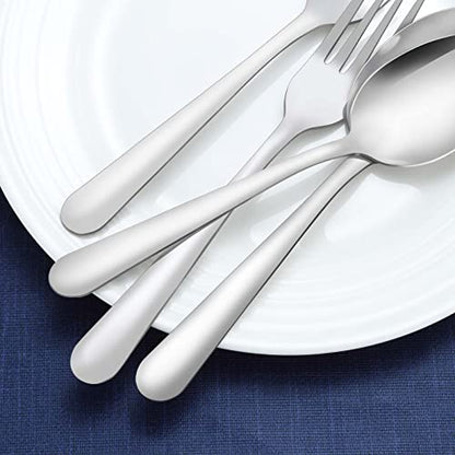 36-Piece Dinner Spoons Set, Funnydin 6.7" Stainless Steel Spoons Silverware, Durable Dessert Spoons, Table Spoon Use for Home, Kitchen and Restaurant - Mirror Polished, Dishwasher Safe - size: 36p Dinner Spoons