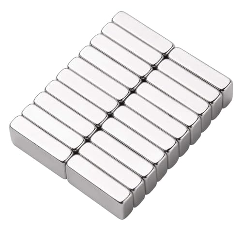 Strong Rare-Earth Neodymium Magnets, Heavy Duty Stick Magnets, Strong Pull, 20 x 10 x 5 mm, 20 Pack - size: 20x10x5 mm