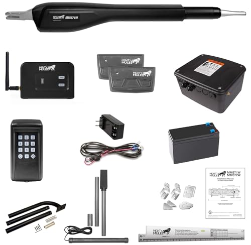 Mighty Mule Gate Opener, Solar and Smart Ready, Heavy Duty Automatic Gate Opener, Gates up to 18ft or 850lb, Single Gate Opener - Estate, Upgraded, MM571W-EST-A - size: Single Gate Opener - Estate - Upgraded