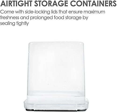 Vtopmart 2.5 L Flour Sugar Storage Containers, 4 PCS, Black - color: Black, size: 2.5L