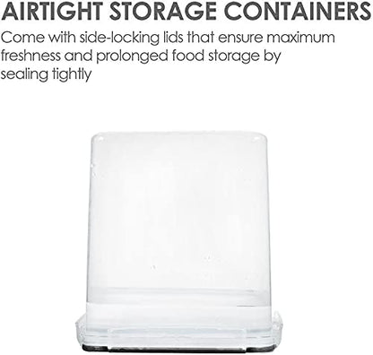 Vtopmart 2.5 L Flour Sugar Storage Containers, 4 PCS, Black - color: Black, size: 2.5L