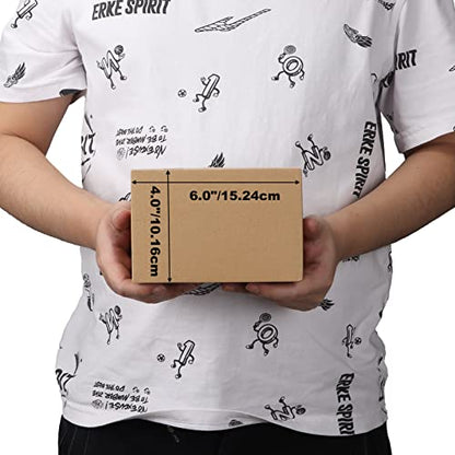 Edenseelake 40 Pack 6x4x4 inches Shipping Boxes Small Cardboard Boxes for Packing, Moving, Mailing, Brown - color: 40 packs（Brown), size: 6x4x4 inch