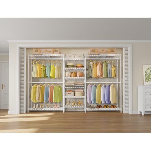 VIPEK X3 Plus Large Expandable Closet Rack Wardrobe Closet Organizer White - color: White, size: X3 Plus