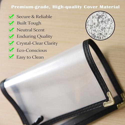 Menu Covers 25 Pack 5.5 x 8.5 inch - Black Vinyl Menu Holders | 2-View Waterproof Clear Sleeves Top-Loading for Restaurants, Cafes & Catering - color: 25 Pack Black, size: 1 Pages /2 Views-5.5"x8.5"