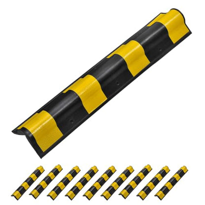 Electriduct Rounded Rubber Corner Guard 31" Parking Garage Column, 10 Pack - color: Rounded
