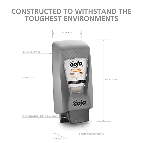 Gojo PRO TDX Manual Hand Soap Dispenser, Gray, 2000 mL - 7200-01
