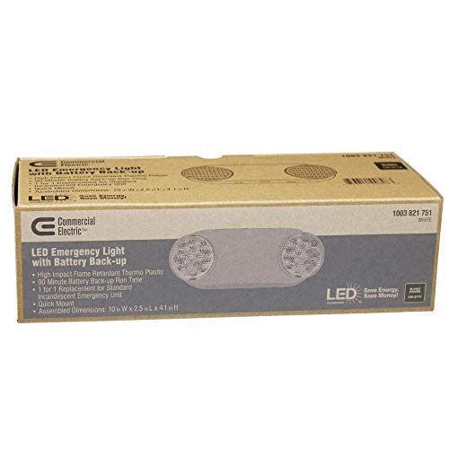 Commercial Electric Oval 11-Watt with Ni-Cad 3.6-Volt Battery White Integrated LED Emergency Light