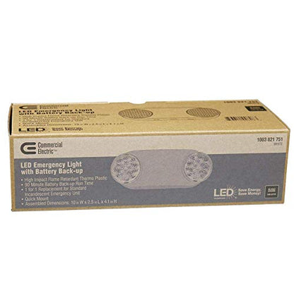 Commercial Electric Oval 11-Watt with Ni-Cad 3.6-Volt Battery White Integrated LED Emergency Light
