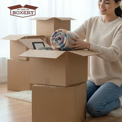 The Boxery 6"x5"x5" Corrugated Cardboard Boxes 50-Pack - size: 6 x 5 x 5"