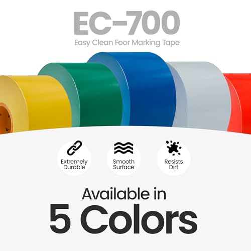 DuraMark EC700 Floor Marking Tape for Concrete and Pavement | Industrial Marking Tape for Warehouses | Long-Lasting | High Durability, Yellow, 3 Inches by 108 Feet - color: Yellow, size: 3 In X 108 Ft