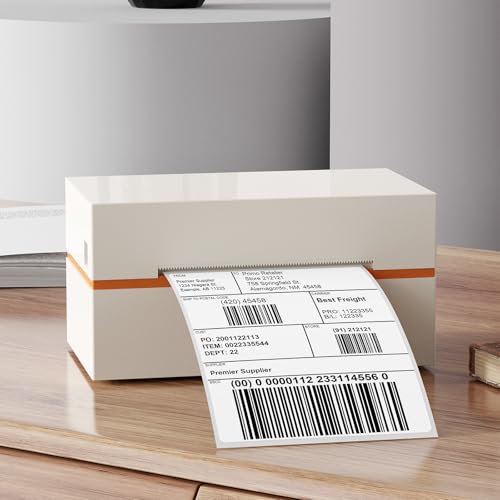 White Thermal Labels 4 × 6 Inch Waterproof Vinyl Stickers 250 PCS - color: White