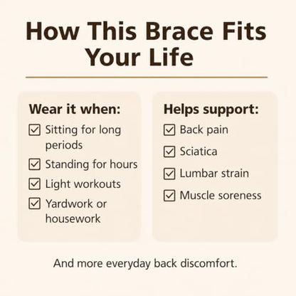 Breathable Mesh Back Brace for Daily Wear, Unisex Dual‑Layer Lumbar Support - size: M(Waist:30.7"-42.1")
