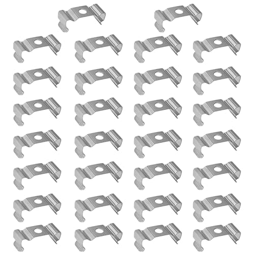 30PCS T5 Light Mounting Clips, Tube Fixture Brackets with Hardware for LED Shop Light and Integrated Tube Installation - size: T5