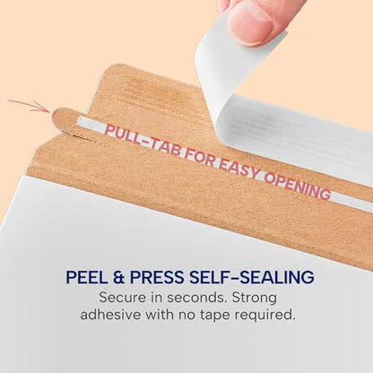 BOX USA Rigid Mailers 11" x 13" (100-Pack) - Cardboard Mailer Envelopes for Photos, Catalogs, Art Prints - Stay Flat - size: 11" x 13" (100-Pack)