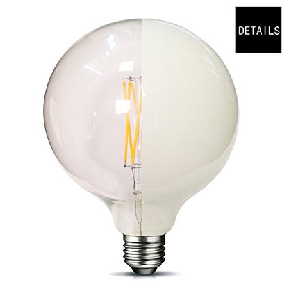 MRDENG Led Globe Light Bulbs Dimmable 60 Watt Replacement,Large G40(G125) 6-Watt(60-Watt Equivalent) LED Bulb,E26 Socket,Warm Light (5000K) Pack of 1 - color: 6w 5000k