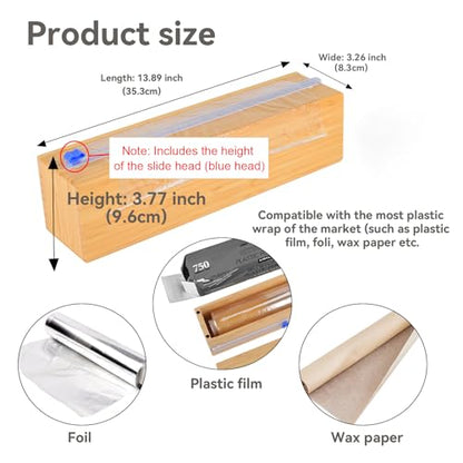 Plastic Wrap Dispenser with Slide Cutter for Aluminum Foil