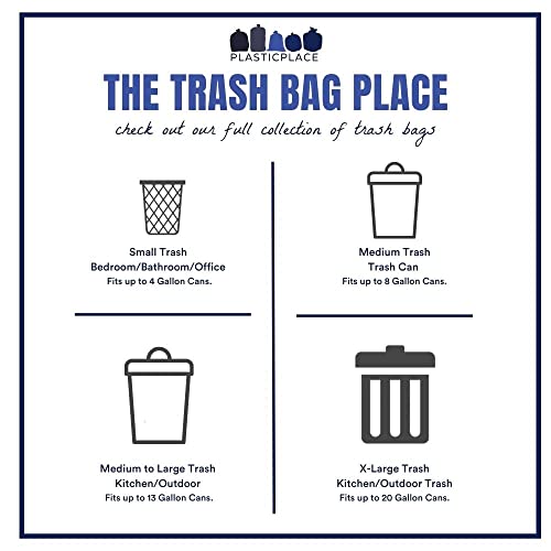 Plasticplace 40-45 Gallon Trash Bags │12 Microns │ Clear High Density Garbage Can Liners │ 40" x 48" (250 Count) - color: Clear, size: 1 Count (Pack of 250)