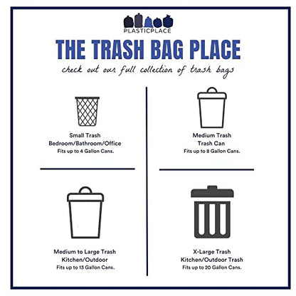 Plasticplace 12-16 Gallon Trash Bags, Clear High Density Garbage Bags Liners, 24" x 33" (1000 Count), Leak-Proof, Durable Offices, Schools, Cleaning Services Trashbags Heavy Duty Can Liner, 8 Microns - color: Clear, size: 1 Count (Pack of 1000)