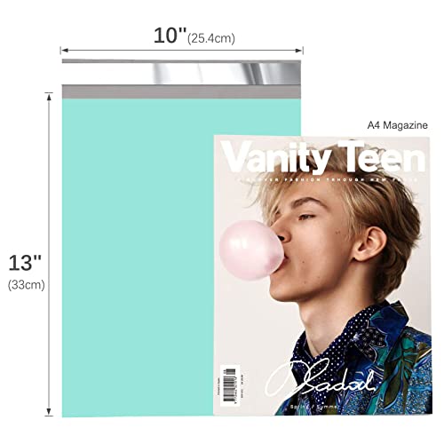 Fuxury Poly Mailers 10x13" 100 Pack,Shipping Bags For Clothing,Mint Green - color: Teal, size: 10x13'' 100pcs