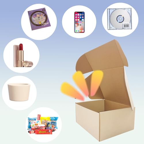9x7x4 inch Shipping Boxes Set of 25, White Corrugated Cardboard Mailer Box - size: 9x7x4 -25 Pack