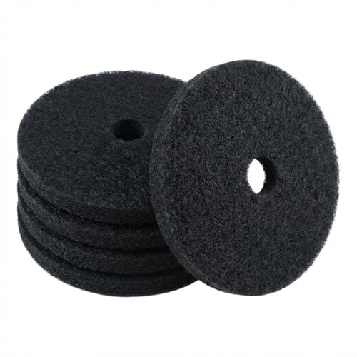 20” Black Stripping Floor Pad, Heavy Duty Commercial Pad for Scrubber & Buffer & Other Floor Machines, Extra Thick ≥2.3cm Open Mesh Design, Wax & Coating Removal (5pcs) - color: BLACK, size: 20"