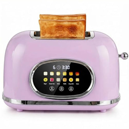 Roter Mond Toaster 2 Slice Touchscreen Stainless Steel, Light Purple - color: Pink
