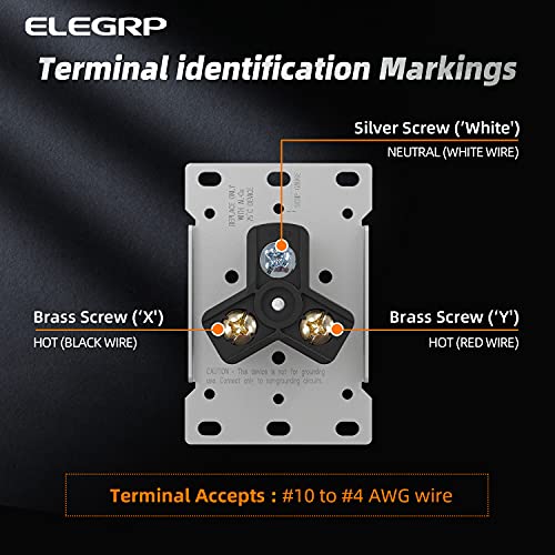 ELEGRP 30 Amps 3 Prong Dryer Outlet, 125/250V Flush Mounting Power Outlet, NEMA 10-30R Receptacle, Straight Blade Dryer Outlet, Non-Grounding, 3 Pole 3 Wire, UL Listed, 1 Pack - style: NEMA 10-30R Outlet