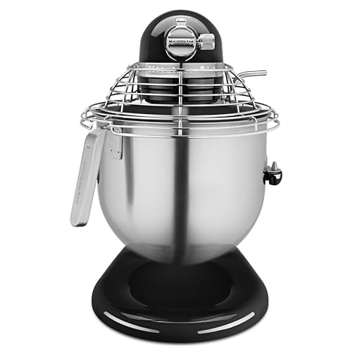 KitchenAid Commercial Series 8 Quart Bowl-Lift Stand Mixer with Stainless Steel Bowl Guard - KSMC895 - color: Onyx Black, style: With Bowl Guard