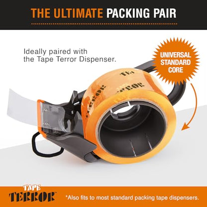 Heavy-Duty Clear Packing Tape (6 Rolls) - 48mm x 50m Per Roll - style: HD Tape – 6 Pack