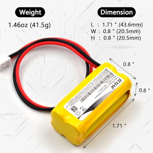 (3-Pack) 4.8V 800mAh Ni-Cd Battery for BL93NC487, BAA-48R - color: 3-Pack