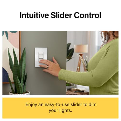 Legrand 450W Wide Slide LED Dimmer Light Switch Single-Pole Tri-Color 1Pack - size: 1 Count (Pack of 1)