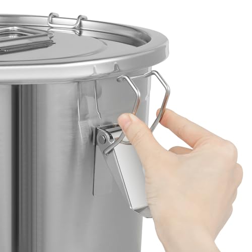 DYNAMI 304 Stainless Steel Airtight Container 3.2Gal/405oz,Holds 20Lbs Rice