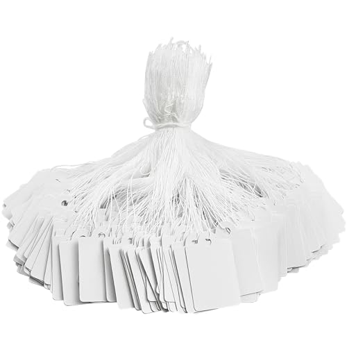 220 Pack White Price Tags with String Attached Writable Display Labels - color: White, size: 220PCS