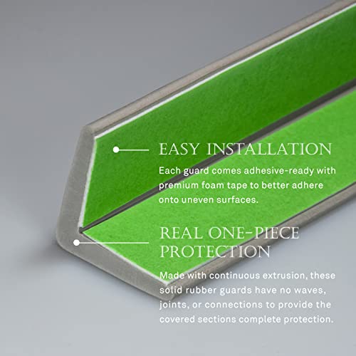 Heavy-Duty Industrial-Grade Low-Profile Corner Guard Edge Protector and Bumper - Grey, 24 Inches - 1 Each - color: Gray, size: Small