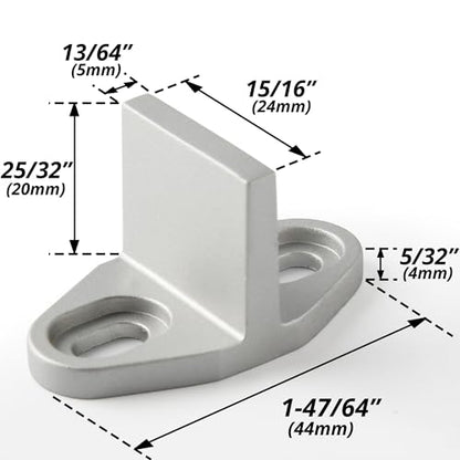 HASWARE Sliding Barn Door Bottom Floor Guide, Silver2 - color: Silver2
