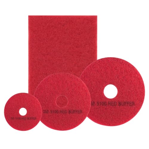 3M Red Buffer Pad 5100, 22 in - size: 22 inches